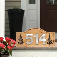 ◙ 15cm House Number Sign 0-9 Huisnummer Outdoor Silver 6 inch.Door Numbers Plate Home Address Signage Numeros Casa Exterior Big