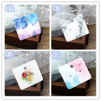 100x 5X4.5Cm Paper Earrings Display Hanging Cards