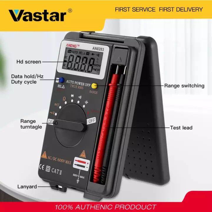 Vastar Handheld Mini Digital Multimeter Multifunction 4000 Counts Multi