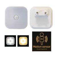 [HOT QQZIWWUJJWG 104] 2021ไฟกลางคืนกับสหภาพยุโรปเสียบสมาร์ท Motion Sensor LED โคมไฟคืนปลั๊กผนังแสงโคมไฟ WC โคมไฟข้างเตียงสำหรับห้องโถง P Athway A8