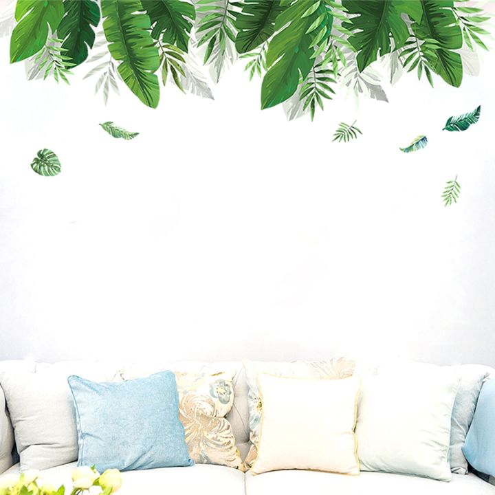 wallpaper-sticker-for-wall-wallpaper-dinding-wallpaper-sticker-for-wall-wallpaper-xunjie-background-bedroom-rainforest-self-adhesive-removable-green-leaf-home-decoration-wall-sticker-mural-decals