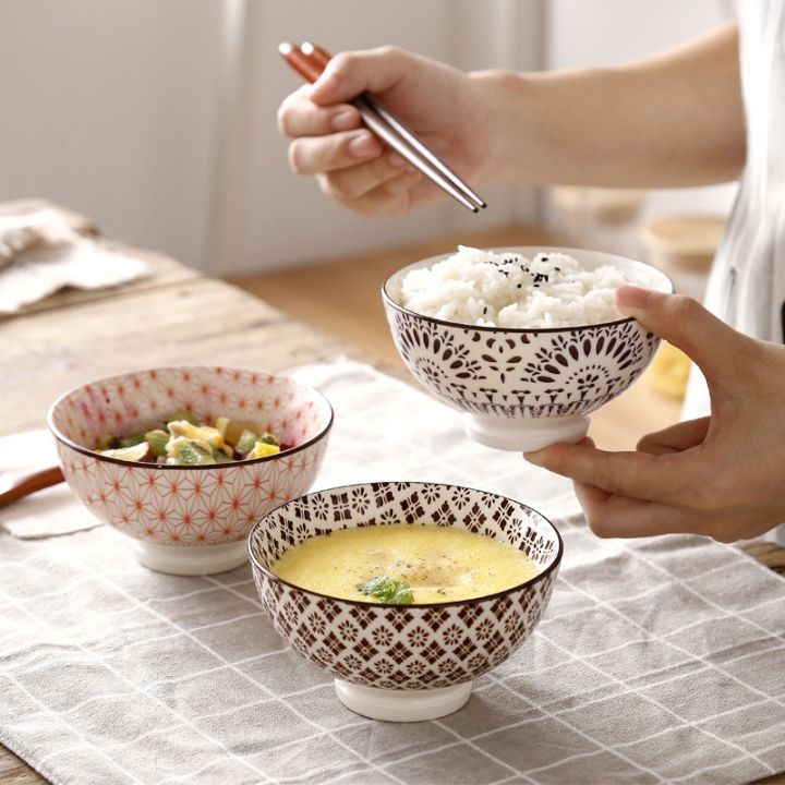 4-5-inch-high-foot-nordic-machine-printed-under-glazed-ceramic-tableware-japanese-creative-anti-scald-soup-bowl-millet-rice-bowl