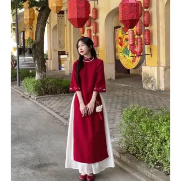 Áo dài cách tân phối váy đụp - mốt gây tranh cãi nhất Tết Đinh Dậu -  VnExpress Giải trí