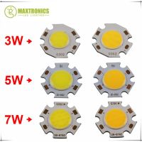 Free Shipping 10pcs/lot 3W / 5W / 7W COB High Power LED Bead Lamp Chip White Warm White Light 270~300Lum 350mA LED Chip Lamp Electrical Circuitry Part