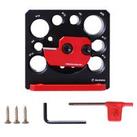 1Set Adjustable Dowel Maker Jig 8Mm-20Mm with Carbide Blades Woodworking Electric Drill Milling Dowel Auxiliary Tool Alloy Black&amp;Red