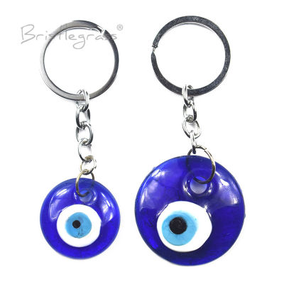 BRISTLEGRASS ตุรกี Blue Evil Eye พวงกุญแจรถพวงกุญแจผู้ถือแหวน Amulets Charms แขวนจี้ Blessing Protection