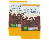 Waitrose Essential Sultanas เวทโทรส เอสเซนเชียล ลูกเกด อบแห้ง 500g. (2แพค)