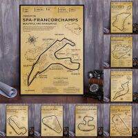 F1 Formula Racing Track Edition Wall Art: ภาพวาดผ้าใบสไตล์วินเทจเหมาะสำหรับตกแต่งห้องนั่งเล่นโปสเตอร์และภาพพิมพ์ย้อนยุคที่ไม่เหมือนใคร