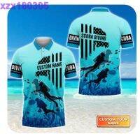 Scuba Diving Skull Reaper Personalized 3D polo Shirt