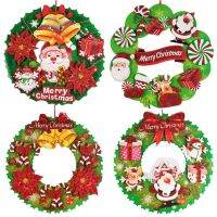 Christmas garland decorations door hangings shopping mall store scene decorations pull-up flags wall hangings