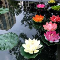 Artificial Floating Water Lily EVA Lotus Flower Pond Decor 10cm Artificial Lotus