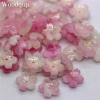 10mm 20pcs Fashion Acetate 3D Cherry Blossom Charms Starry Sky Color Flower Beads DIY Jewelry Accessories