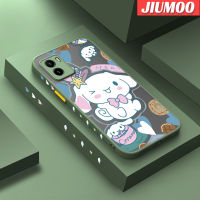 JIUMOO เคสสำหรับ VIVO Y15s Y15a เคส Y01ลายการ์ตูนสุนัขซนดีไซน์ใหม่ด้านข้างมีน้ำค้างแข็งโปร่งใสกันกระแทกเคสมือถือแข็งปลอกซิลิโคนคลุมทั้งหมดเคสนิ่มป้องกันกล้อง