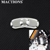 สติกเกอร์คาลิปเปอร์เบรคหน้าพลาสติก Abs ชุบโครเมี่ยม Mactions สำหรับ Harley Sportster 883 1200 Xl Superlow กำหนดเอง48 72 2014-2019