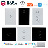 EU US 1 2 3 Gang WiFi Smart Timer Touch Switch Glass Panel Wall Light Switch Remote Control TUYA Smart Life Alexa Home