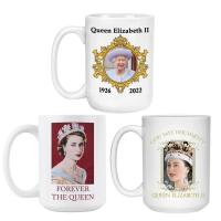 Queen Elizabeth Coffee Mug Ceramic England Queen Christmas Coffee Tee Cup Rememberance Memorial Queen Decorations British Decorations premium