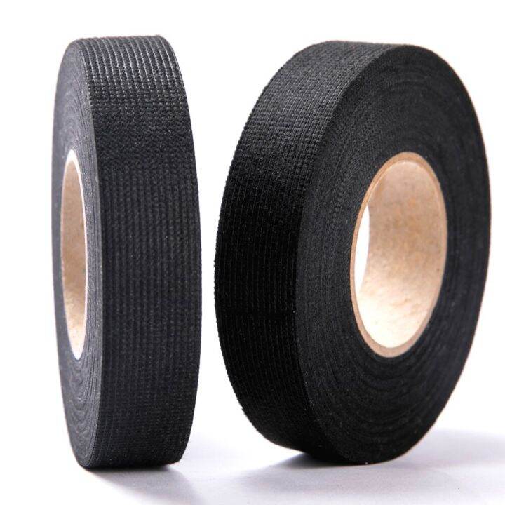 1pc-adhesive-heat-resistant-cloth-fabric-tape-for-car-harness-wiring-loom-protection-19mm-15m-adhesives-tape