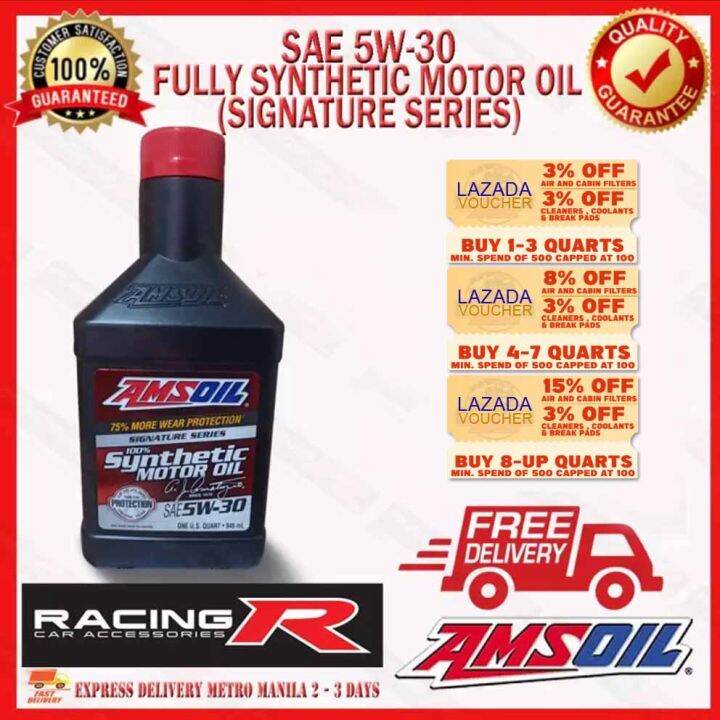AMSOIL SAE 5W-30 Fully Synthetic Motor Oil ( Signature Series ) / with ...