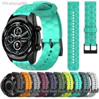 Sports Silicone Strap For TicWatch Band Pro 3 Ultra GPS /GTX/S2/E2/E3/GTH Bands Replacement Wrist Watchbands 20mm 22mm Soft Belt