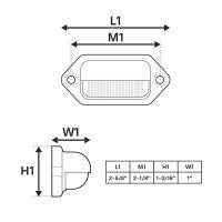 LED License Plate Light Waterproof License Plate Tail Light for Trailers, RV, Trucks, Boats