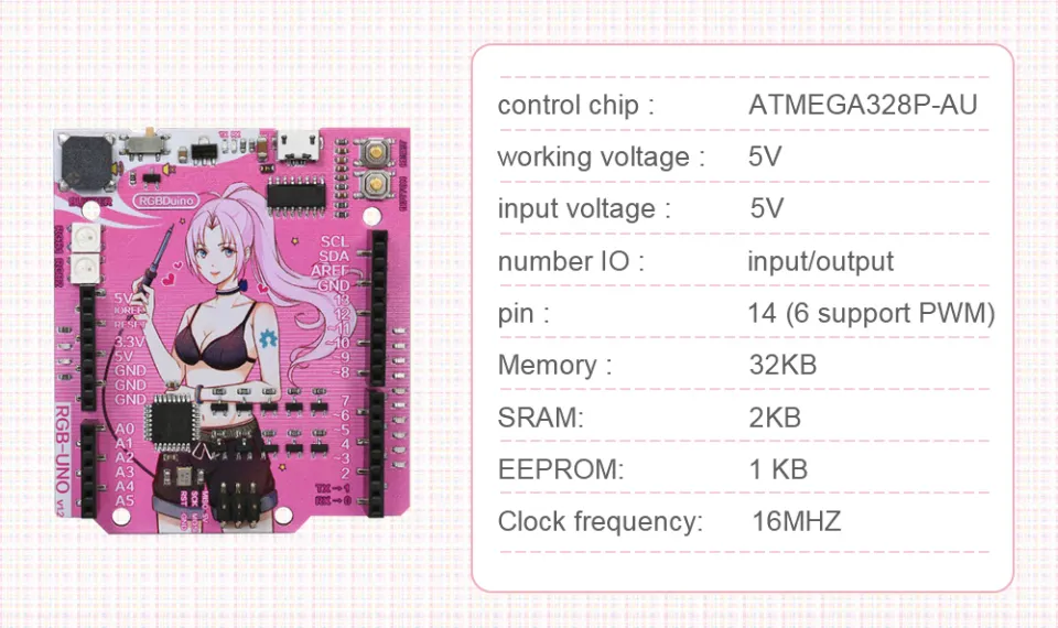 Rgbduino Uno V1.2 Jenny Development Board Atmega328p Chip Ch340c Vs Arduino  Uno R3 Upgrade For Raspberry Pi 4 Raspberry Pi 3b - Demo Board Accessories  - AliExpress