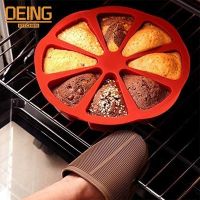 Silicone Mold 8 Grids Striangle Pizza Plate Bakeware Non-stick Baking Pastry Molds