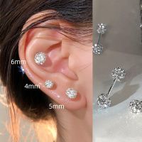 Original titanium steel small and exquisite diamond ball ear piercing ear bone nail 2023 new trendy design high-end light luxury earrings for women