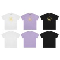 Plus size high street mens and womens T-shirt drew house new fashion graffiti smiley face print large short-sleeved round neck T-shirt