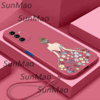 M14 Samsung เคสนิ่มใส่โทรศัพท์การออกแบบกระโปรงดอกไม้ประดับ