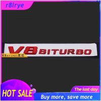 【Big Sale】V8 BITURBOสติกเกอร์สัญลักษณ์ติดรถยนต์สำหรับMercedes Benzแผ่นบังโคลนรถโลโก้ด้านหลังป้ายSupercharge Turbo 3Dตัวอักษรสีแดง