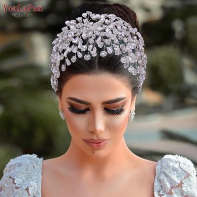 TOPQUEEN HP388 Rhinestone Wedding Headband Bridal Headpieces Baroque Headwear Crystal Women Tiara Crown Hair Jewelry Headdresses