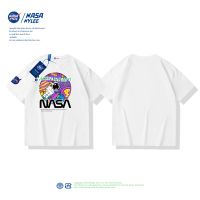 [ส่งของ]เสื้อยืดแขนสั้น ผ้าฝ้าย พิมพ์ลาย Nasa NYLEE แฟชั่นฤดูร้อน สไตล์เกาหลี สําหรับผู้ชาย และผู้หญิง