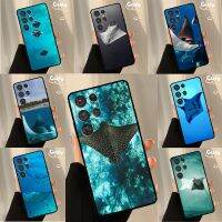 Hot K เคสปลากระเบนราหูสัตว์สำหรับ Samsung Galaxy S22 Note20มาก S20 S21 FE S8 S9 Note10 S10พร้อมฝาหลังโทรศัพท์