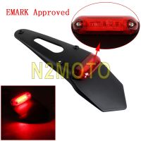 Motorcycle E-Mark E8 Rear Fender LED Taillight Brake Light Enduro Dirt Bike MX Stop Lamp for Honda Yamaha License Plate Light