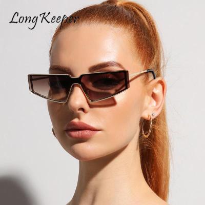 Fashion Polygon Womens Sunglasses Vintage Metal Punk Luxury Designer Sun Glasses Men Female Retro Fashion Eyewear Uv400 Shades