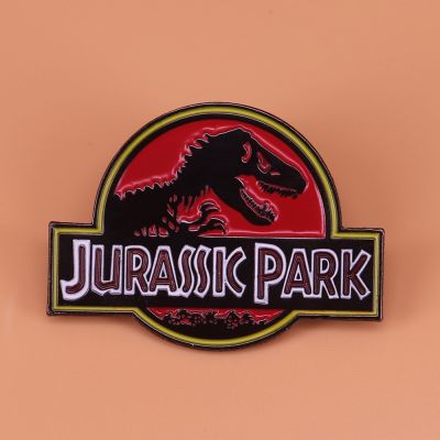 【CC】 Jurassic park pin dinosaur brooch raptor badge horror animal women shirts jacket accessories men gifts