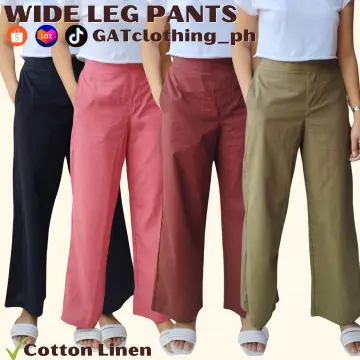 Wide leg pants highwaist trouser for women plain casual pants for