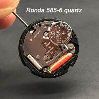 SW Ronda 585-6 Quartz Movement Battery Repair Watch Mechanism Parts Essory 1 Jewels White Date Calendar Wheel Replacement