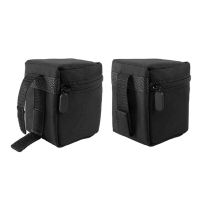 P82F Cylindrical Storage Bag Camera Lens Pouch with Thick Padded Anti-scratch Pocket Photographer Waist Bag