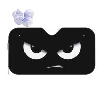 【LZ】 Angry Eyes Novelty Windshield Sunshade 76x140cm Cartoon Foils Car Window Windscreen Cover Car-styling