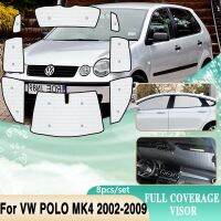 คลุมทั้งหมดม่านบังแดดสำหรับโวล์คสวาเก้น VW โปโล6R Mk4 9N 2002 ~ 2009อุปกรณ์เสริมรถยนต์แสงแดดบล็อกบังลมปีกหมวกยูวีการป้องกันแสงแดด