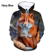 2023 New Fox Hoodies Men Women 3D Print Animal Clothing Kawaii Children Funny Hoodie Autumn Long Sleeve Casual Coat Sweatshirt