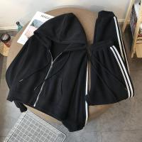 FSD299 2021 spring and autumn new short zipper wear female suit foreign air loose sportswear casual two-piece fashion