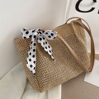 【jw】☞✸  Handbags Woven Silk Large Capacity Shoulder Tote Shopping for Handbag Female