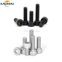 10pcs M3 M4 M5 M6 M8 304 A2 Stainless Steel Black grade 12.9 steel DIN912 Hexagon Hex Socket Head Cap Allen Bolt Screw L=4-120mm Nails Screws Fastener