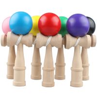 1pc Rubber Elastic Frosted Kendama Sword Ball Professional Wooden Toy Skillful Juggling Ball Game Children Toy Random Color