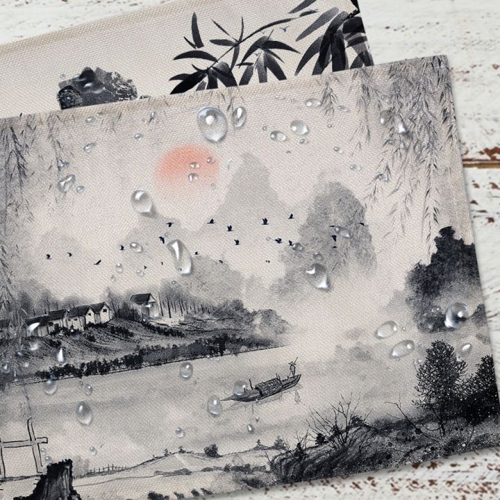 cw-ink-painting-chinese-landscape-placemat-dining-table-mats-coaster-bowl-cup-tablecloth-42x32cm