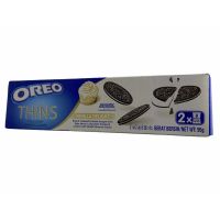 ?สินค้าขายดี? OREO THINS Vanilla Delight Chocolate Sandwich Cookies รุ่นบาง 1กล่อง  !!   KM9.3864?ราคาถูกที่สุด?