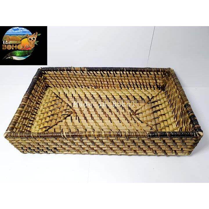 26x16x5cm Recta Organizer Basket Multipurpose Tray Rattan Woven Wicker