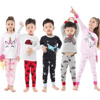 100 Cotton Baby Boys Pajamas Kids Motorcycle Pyjamas Pijamas for 1-8 Years Girls Unicorn Pijama Sets Baby Nightwear Kids Clothes